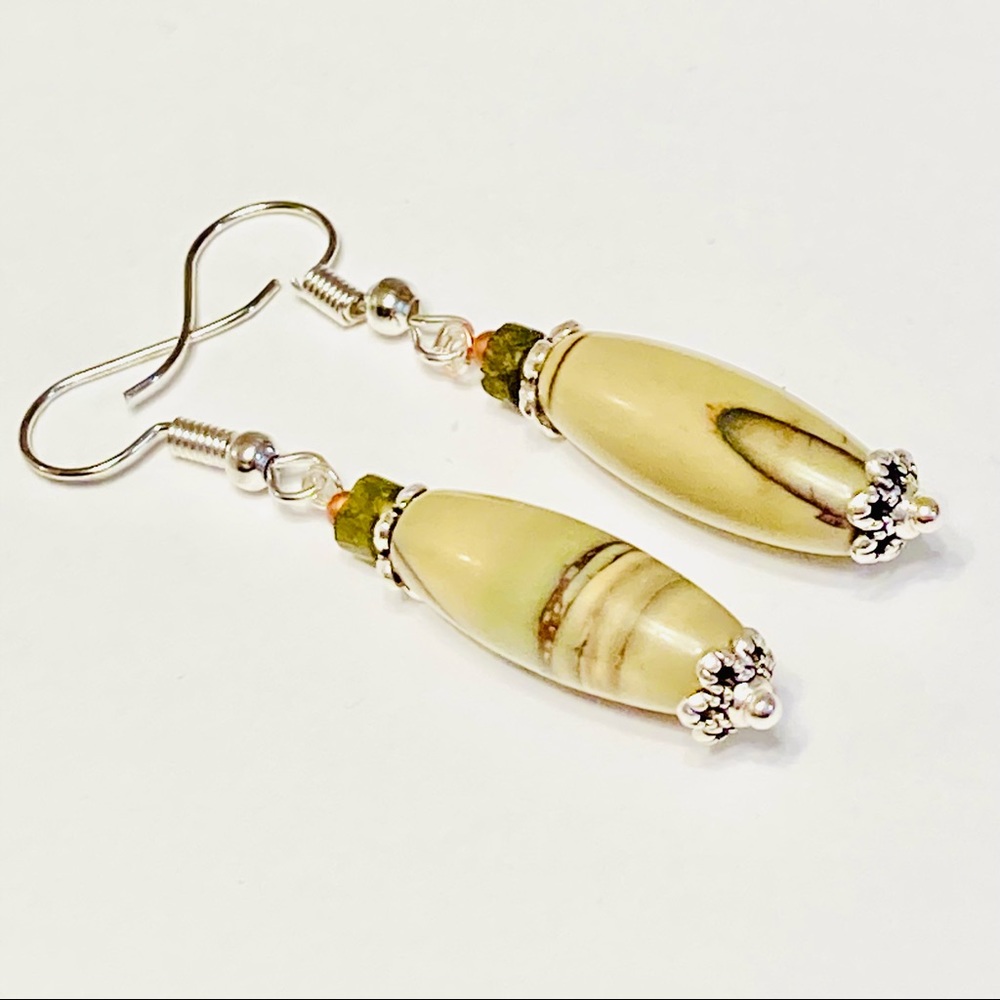 Light Picasso Jasper Natural Stone Earrings